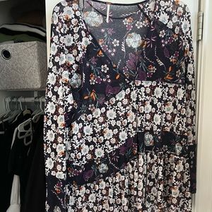 Floral free people sheer top
